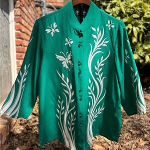 Green Silk Blouse